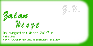 zalan wiszt business card